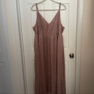 Torrid Metallic Rose Maxi Dress